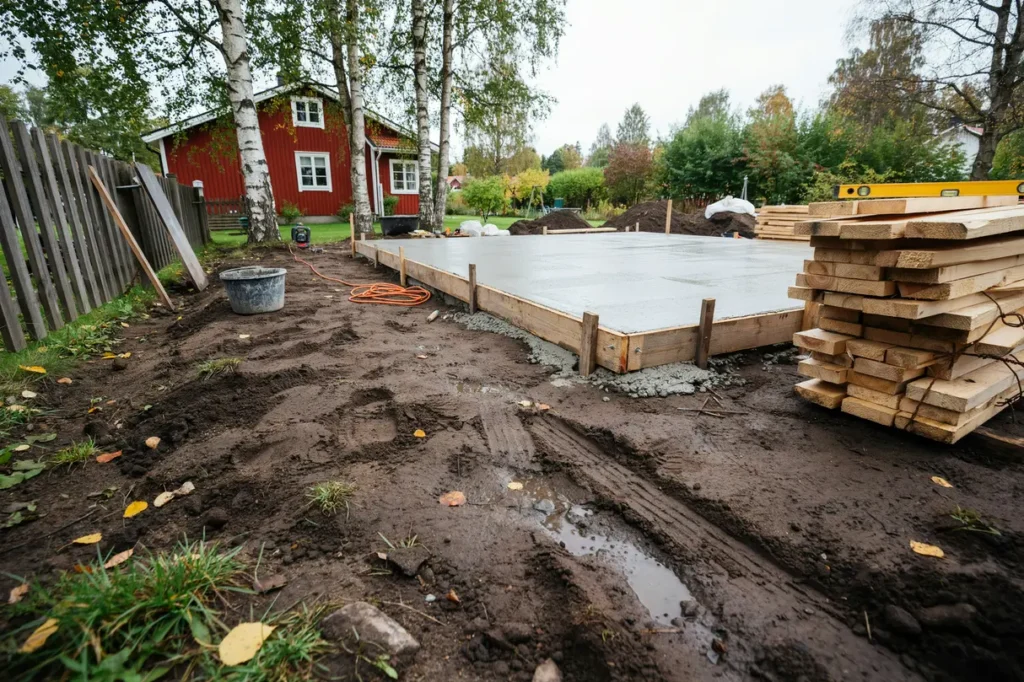 riva och bygga nytt f rr d med cementgrund