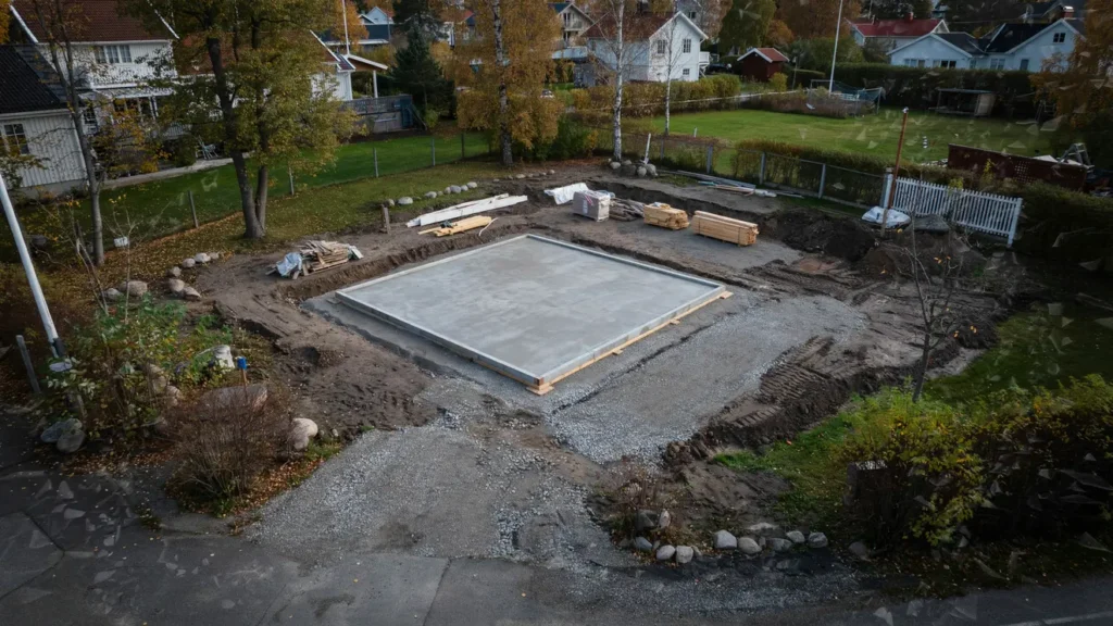 rivning och nybyggnation av f rr d med cementgrund i hallsta